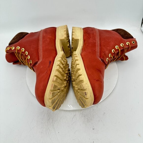 Timberland 11036 Men Size 14M Brown Ale Burgundy Leather Nubuck 6" Ankle Boot - Picture 7 of 11